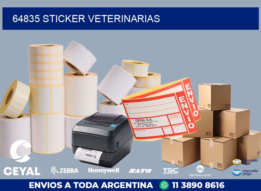 64835 STICKER VETERINARIAS