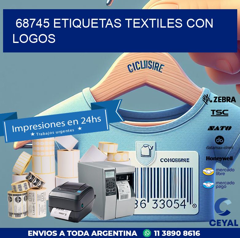 68745 ETIQUETAS TEXTILES CON LOGOS