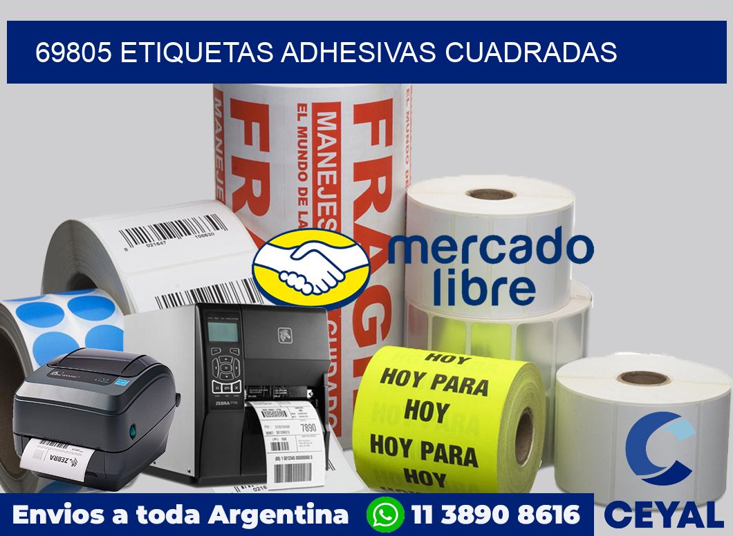 69805 ETIQUETAS ADHESIVAS CUADRADAS