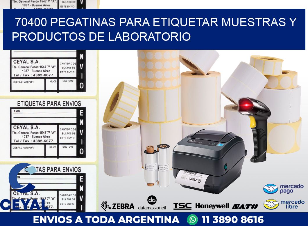70400 PEGATINAS PARA ETIQUETAR MUESTRAS Y PRODUCTOS DE LABORATORIO