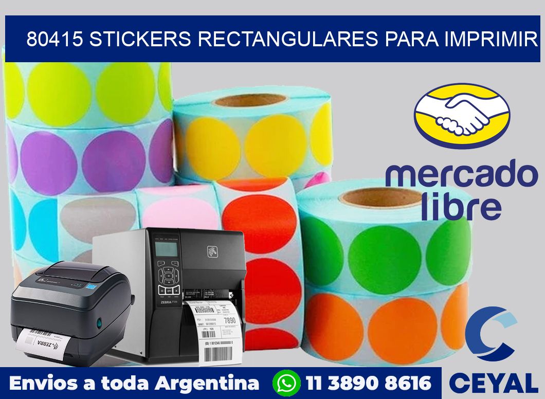 80415 Stickers rectangulares para imprimir