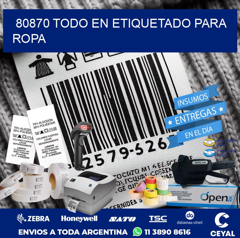 80870 TODO EN ETIQUETADO PARA ROPA