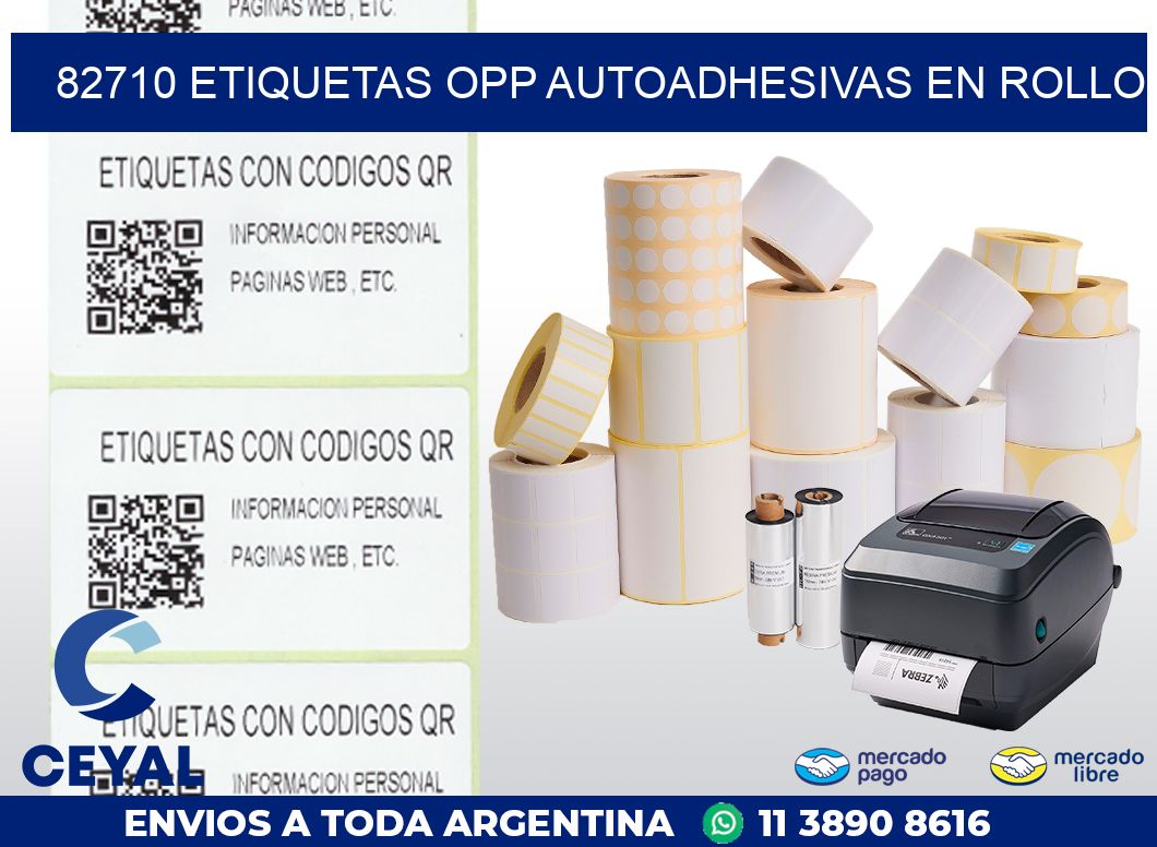 82710 ETIQUETAS OPP AUTOADHESIVAS EN ROLLO