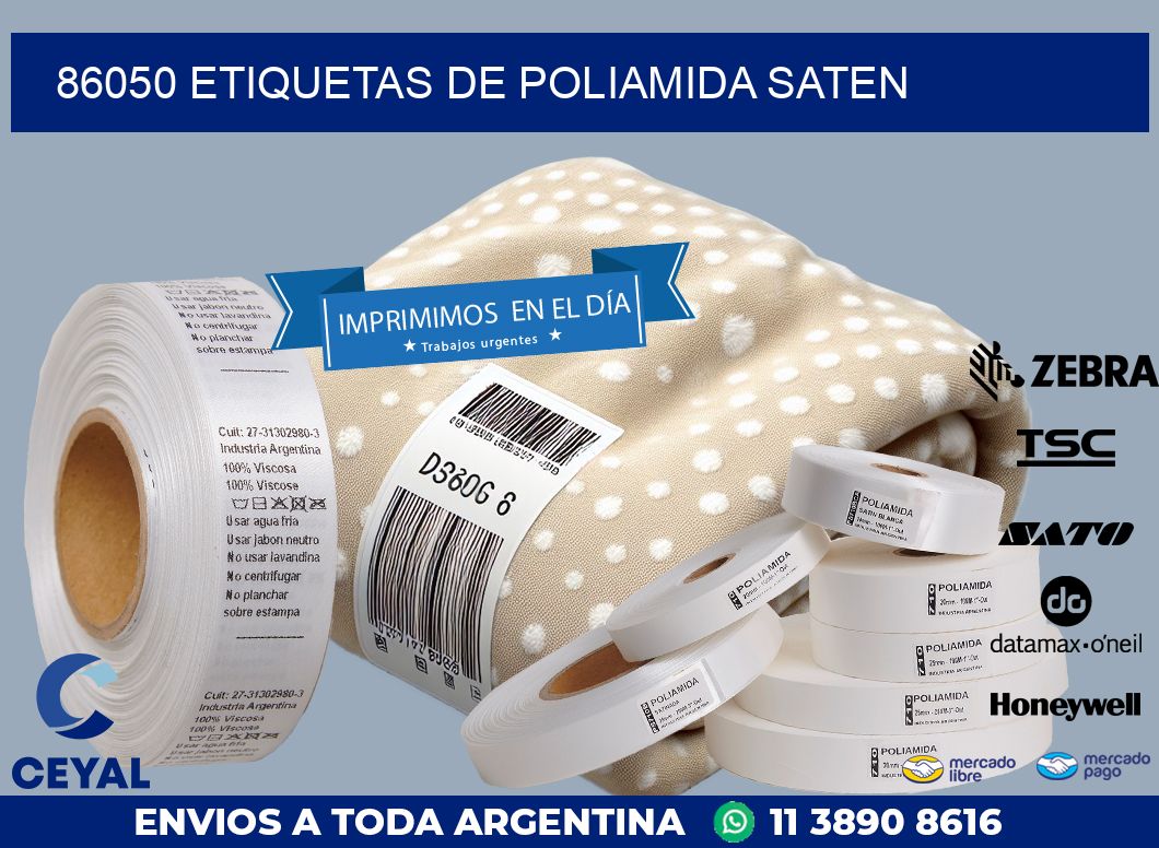 86050 ETIQUETAS DE POLIAMIDA SATEN