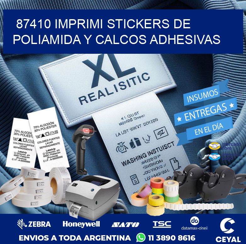 87410 IMPRIMI STICKERS DE POLIAMIDA Y CALCOS ADHESIVAS