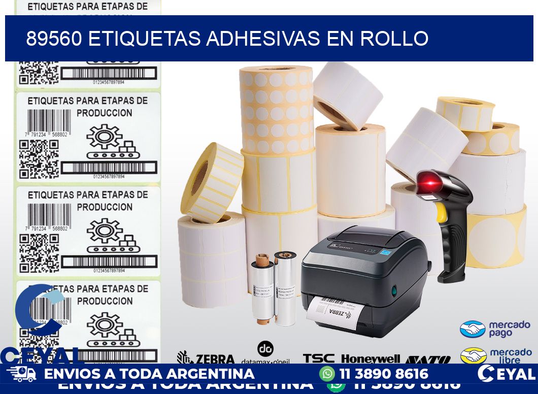 89560 etiquetas adhesivas en rollo