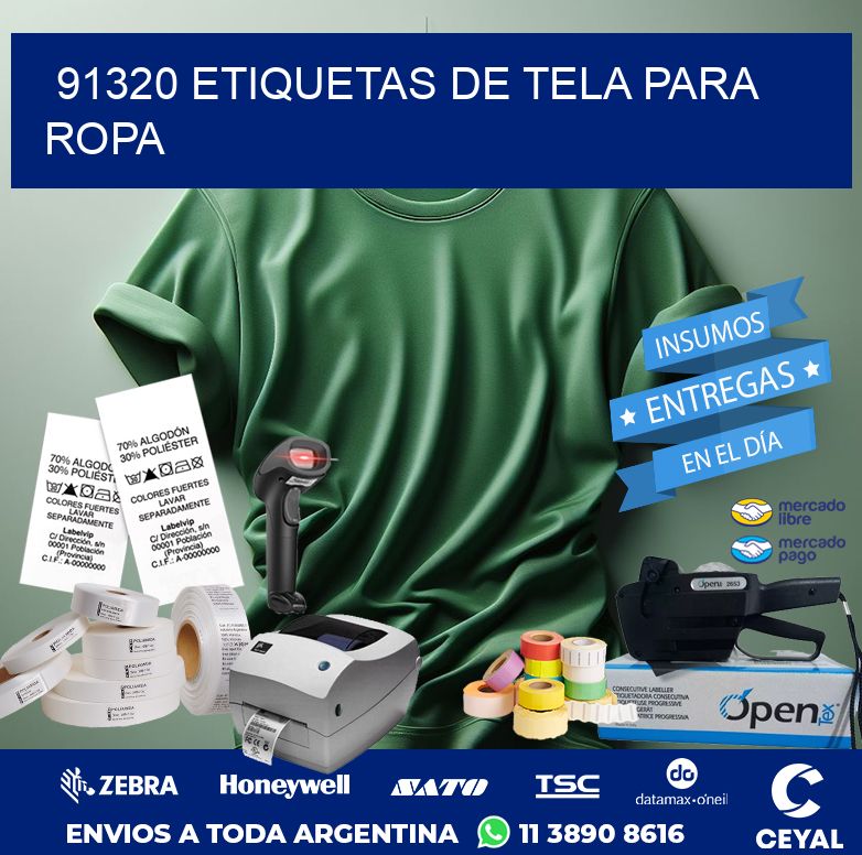 91320 ETIQUETAS DE TELA PARA ROPA