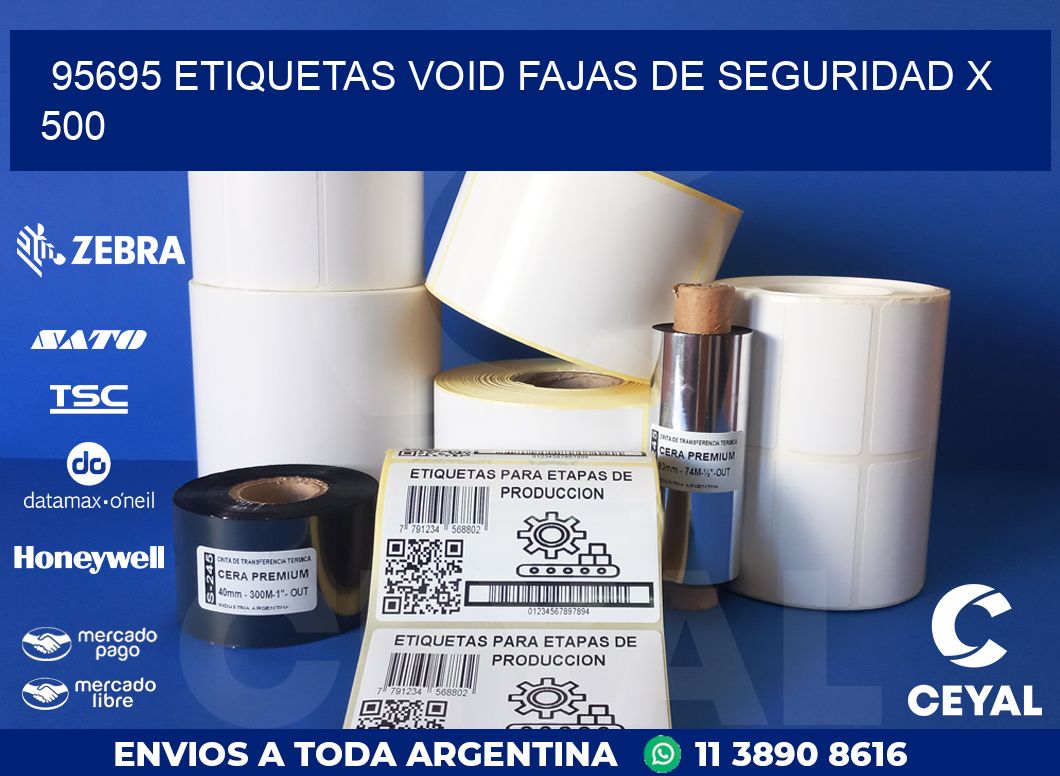95695 ETIQUETAS VOID FAJAS DE SEGURIDAD X 500