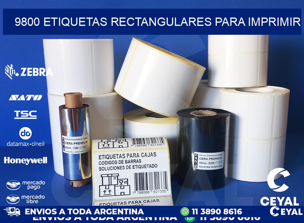 9800 etiquetas rectangulares para imprimir