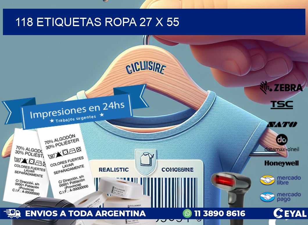 118 ETIQUETAS ROPA 27 x 55