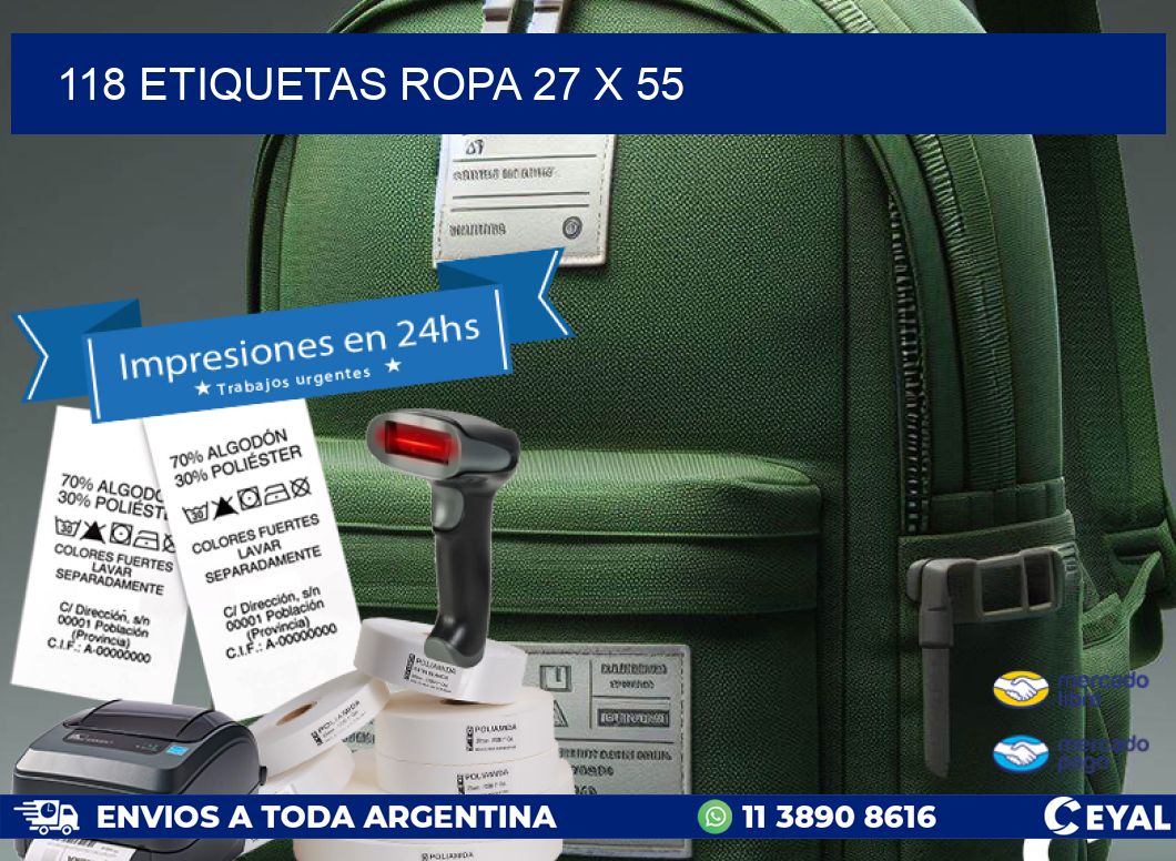118 ETIQUETAS ROPA 27 x 55