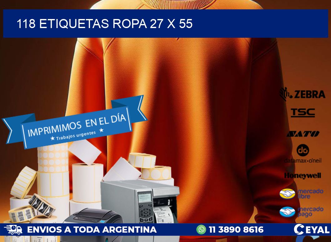 118 ETIQUETAS ROPA 27 x 55