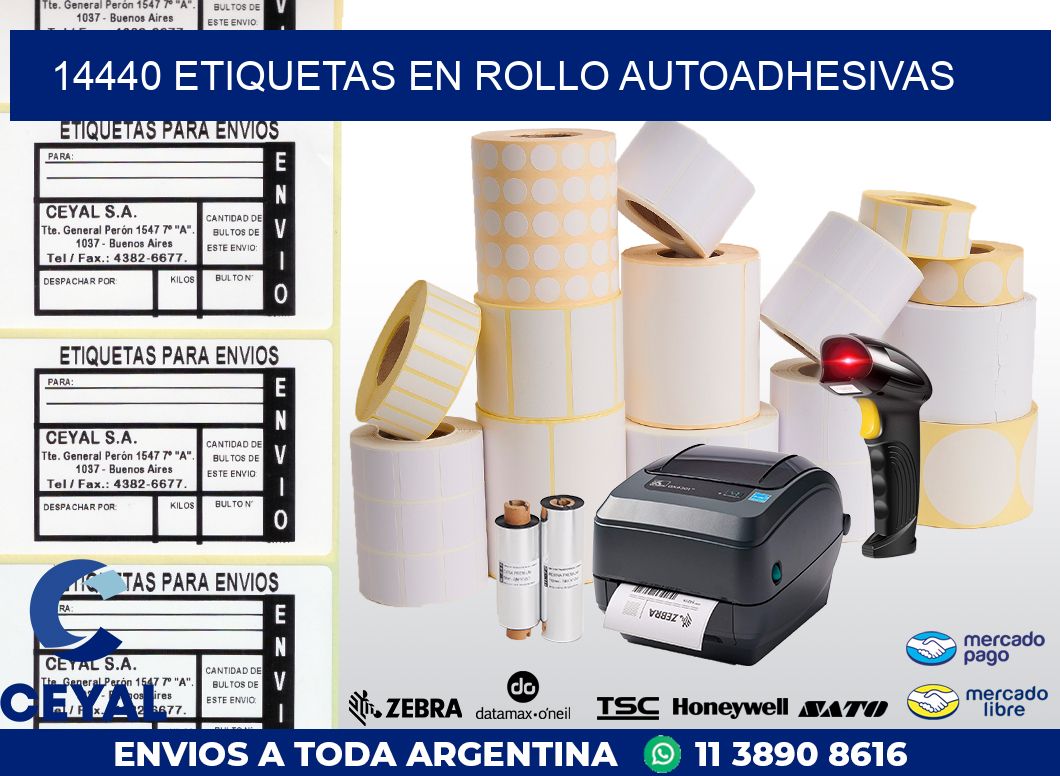 14440 ETIQUETAS EN ROLLO AUTOADHESIVAS