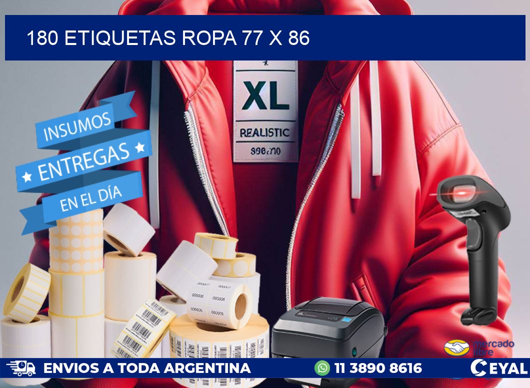 180 ETIQUETAS ROPA 77 x 86