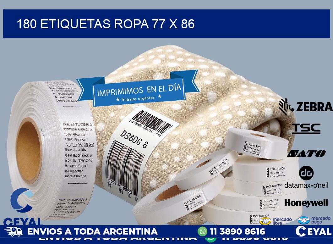 180 ETIQUETAS ROPA 77 x 86