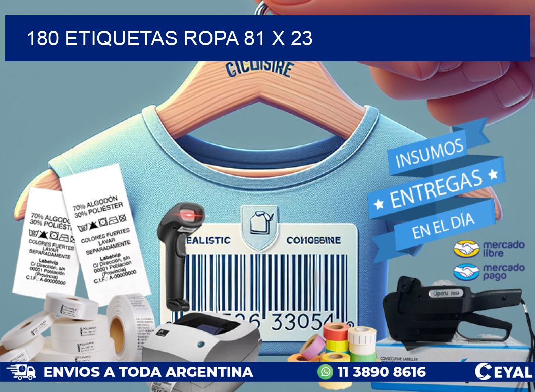 180 ETIQUETAS ROPA 81 x 23