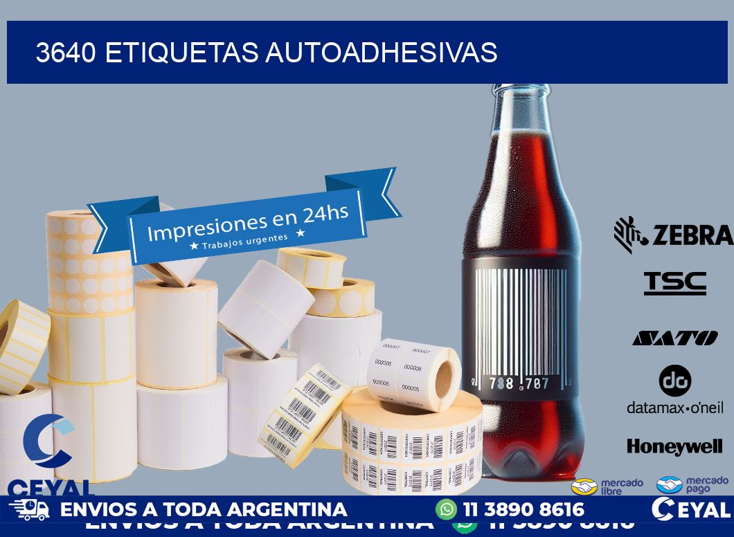 3640 ETIQUETAS AUTOADHESIVAS