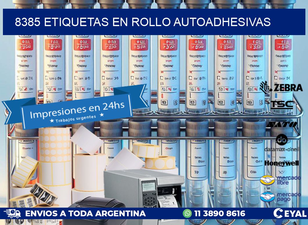 8385 ETIQUETAS EN ROLLO AUTOADHESIVAS