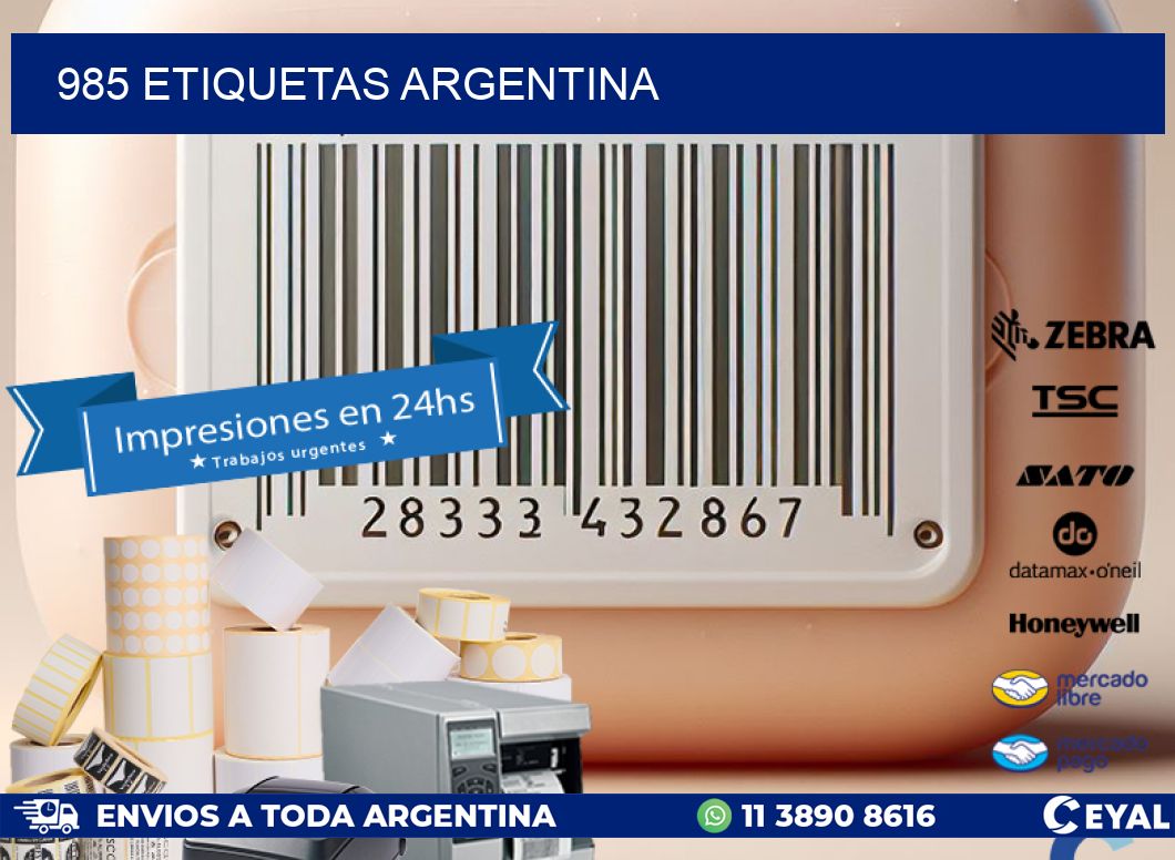 985 ETIQUETAS ARGENTINA
