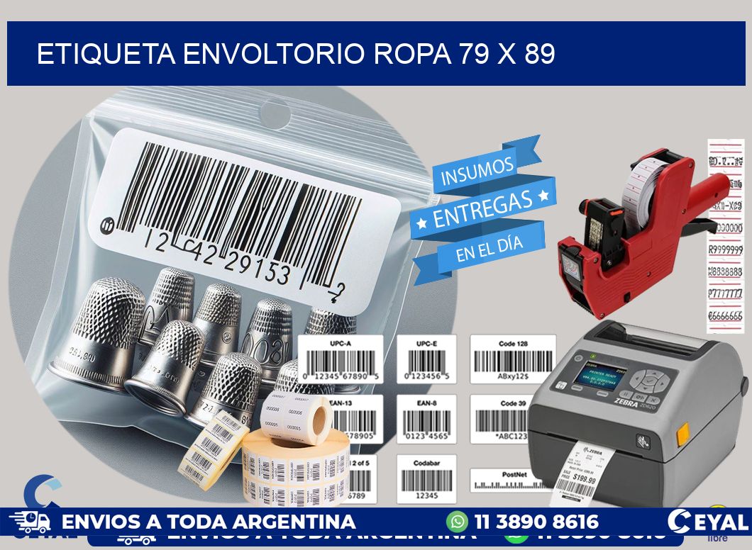 ETIQUETA ENVOLTORIO ROPA 79 x 89