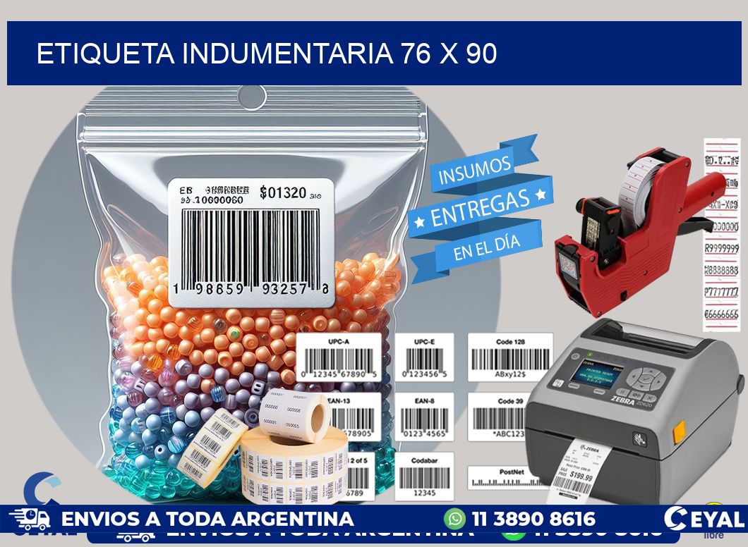 ETIQUETA INDUMENTARIA 76 x 90