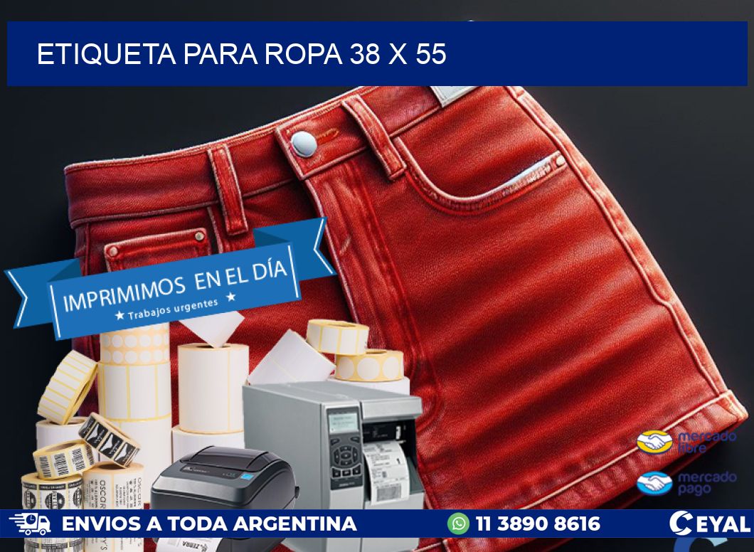 ETIQUETA PARA ROPA 38 x 55