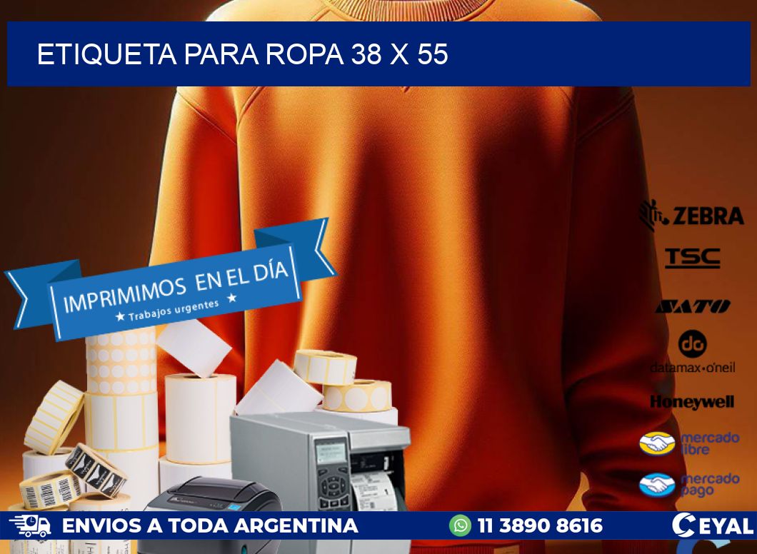 ETIQUETA PARA ROPA 38 x 55