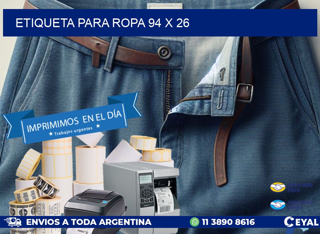 ETIQUETA PARA ROPA 94 x 26