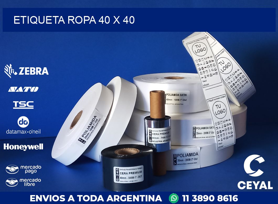 ETIQUETA ROPA 40 x 40