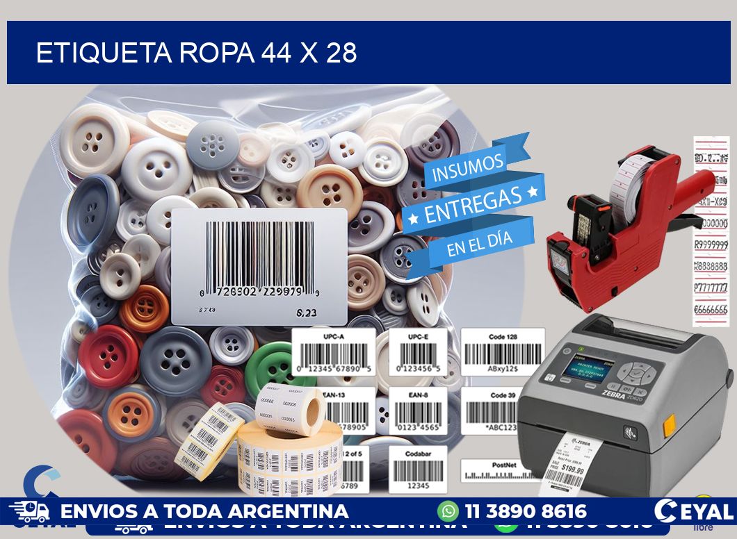 ETIQUETA ROPA 44 x 28