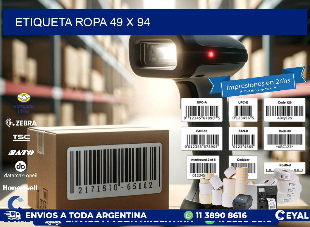 ETIQUETA ROPA 49 x 94