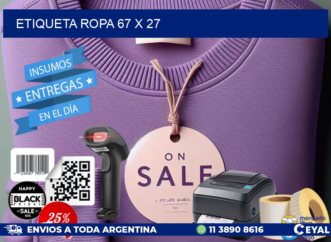 ETIQUETA ROPA 67 x 27