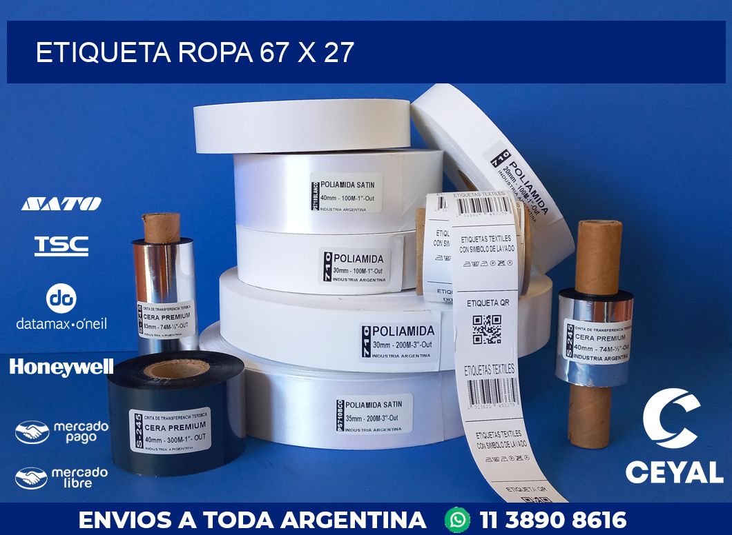ETIQUETA ROPA 67 x 27