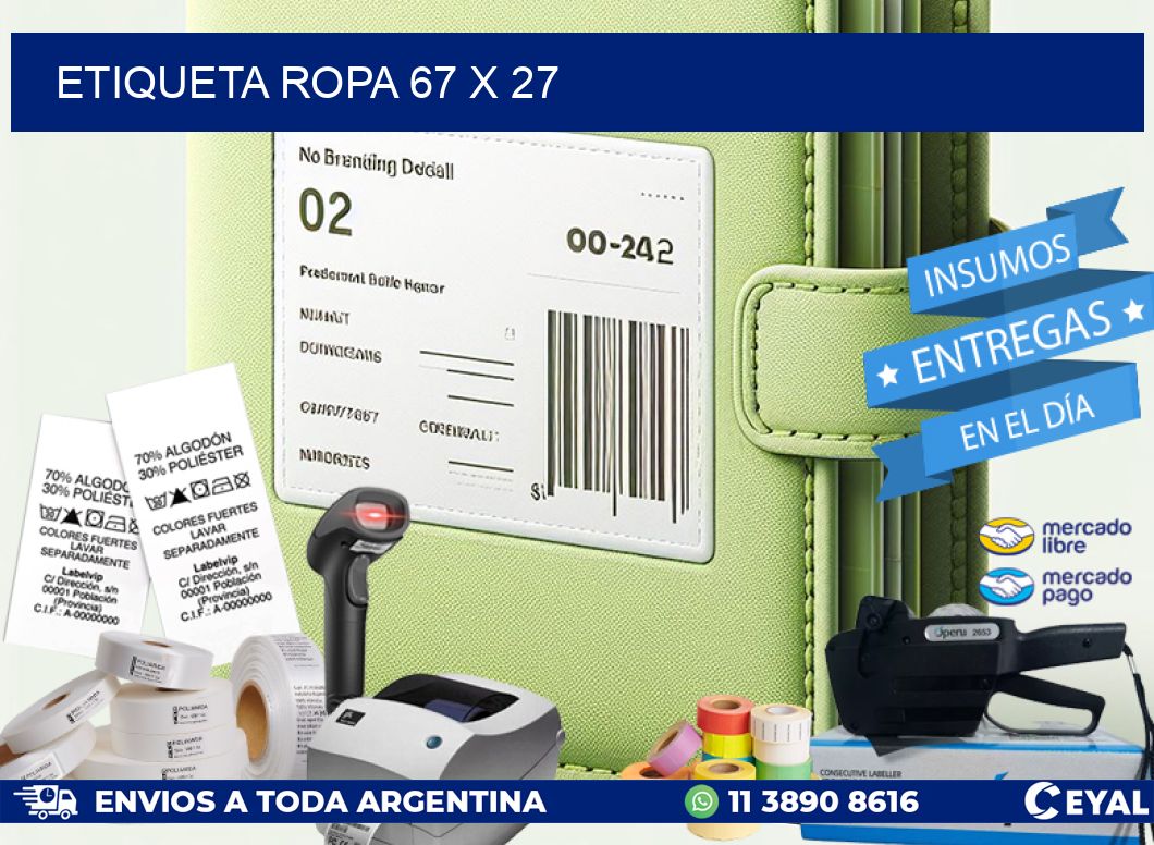 ETIQUETA ROPA 67 x 27