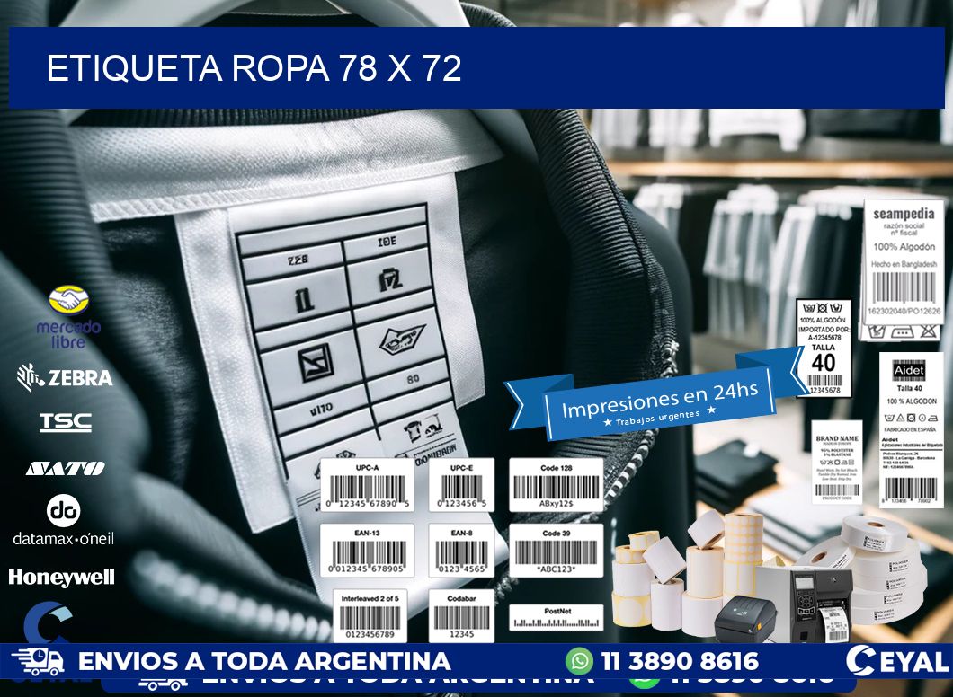 ETIQUETA ROPA 78 x 72