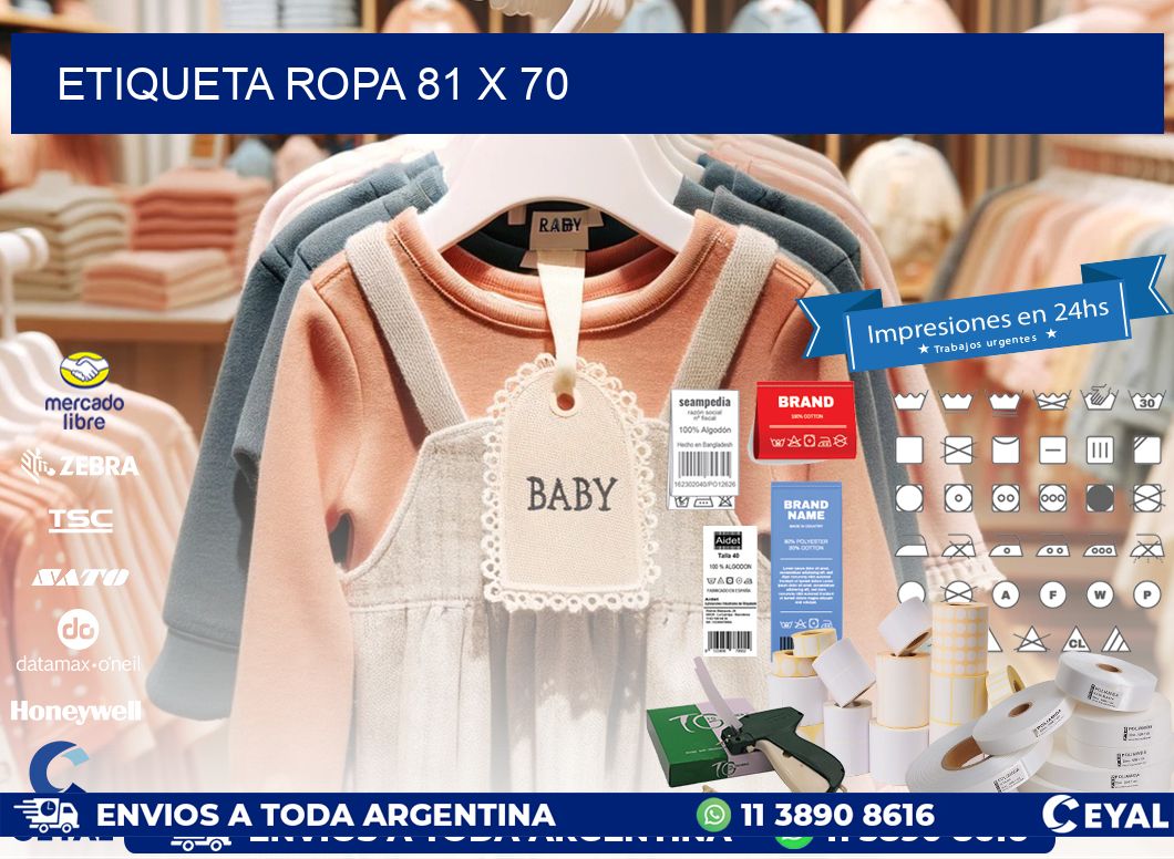 ETIQUETA ROPA 81 x 70