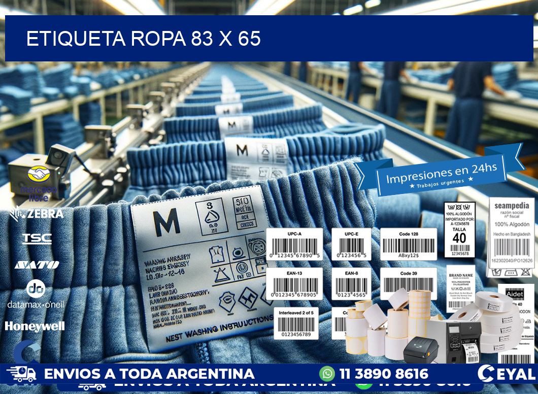 ETIQUETA ROPA 83 x 65