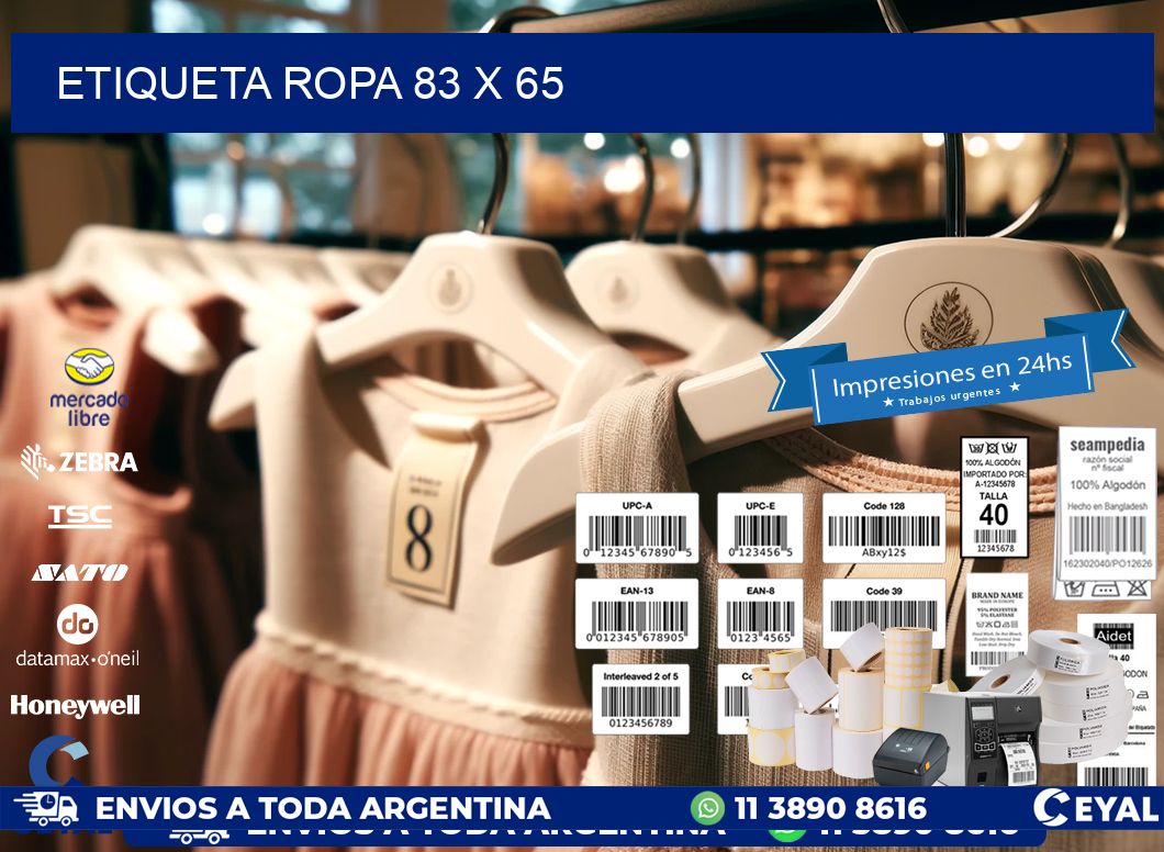 ETIQUETA ROPA 83 x 65