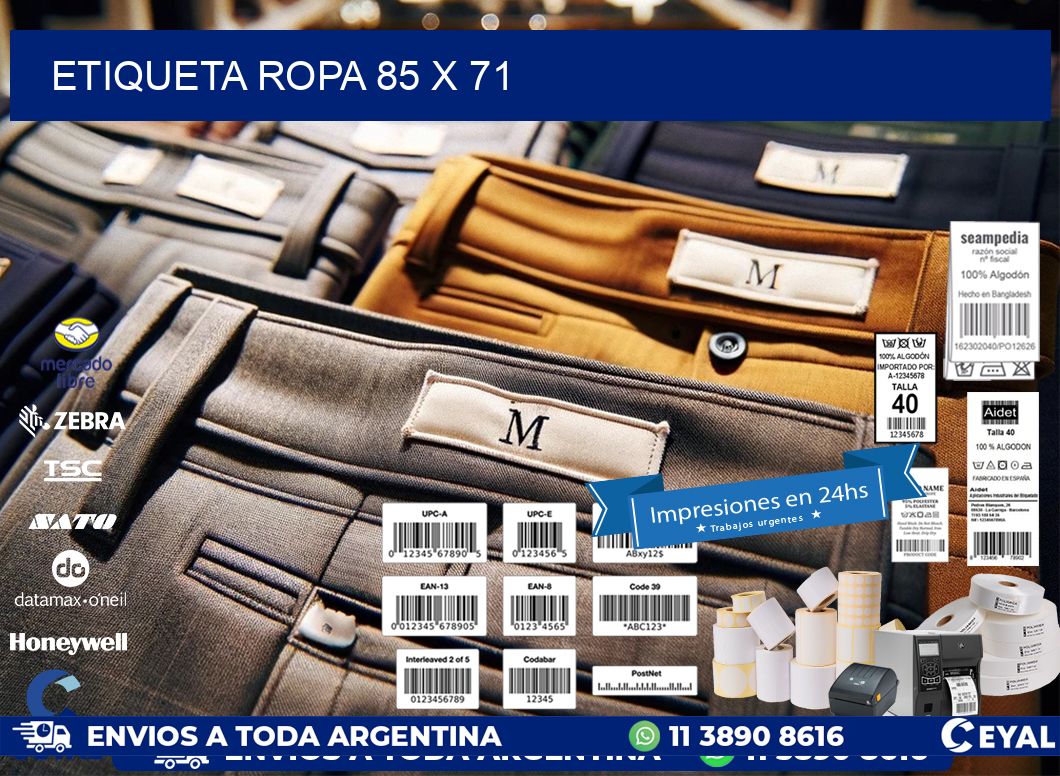 ETIQUETA ROPA 85 x 71