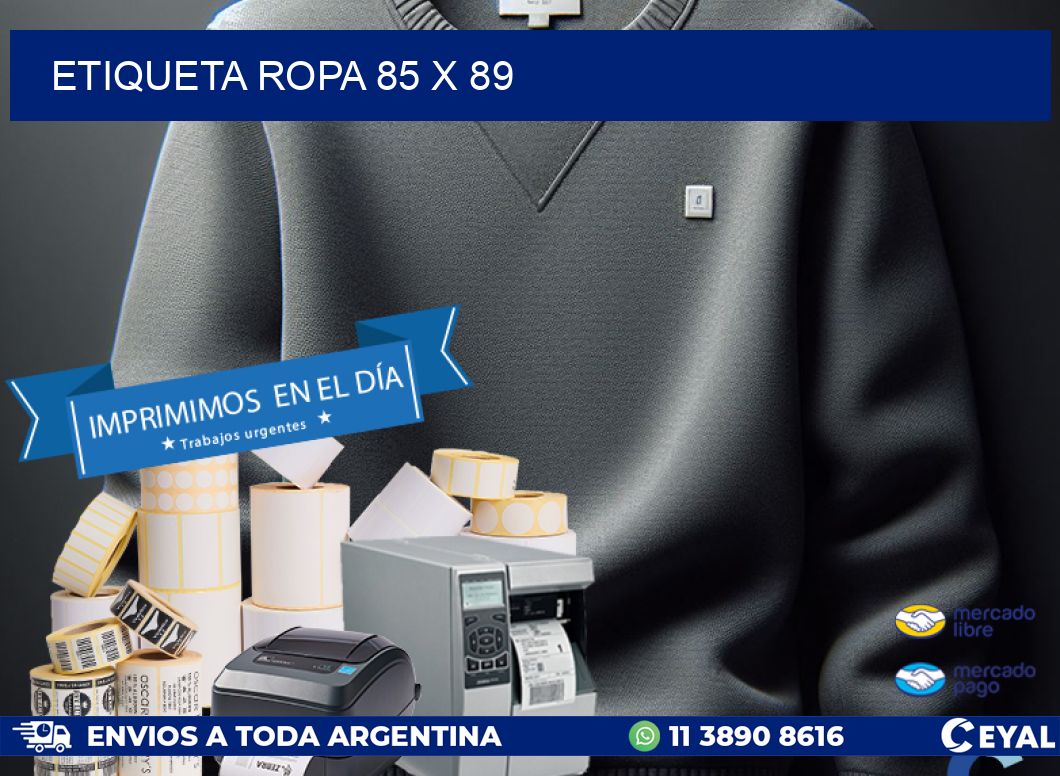 ETIQUETA ROPA 85 x 89