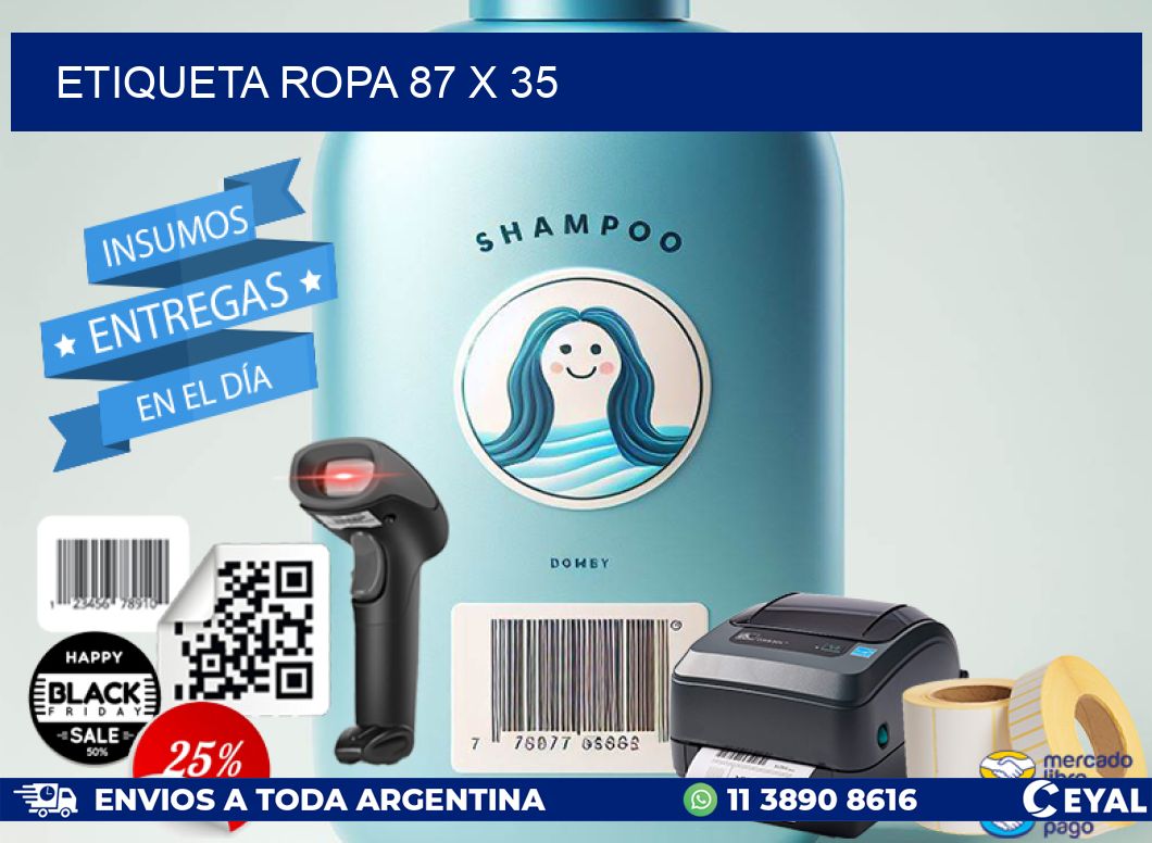 ETIQUETA ROPA 87 x 35