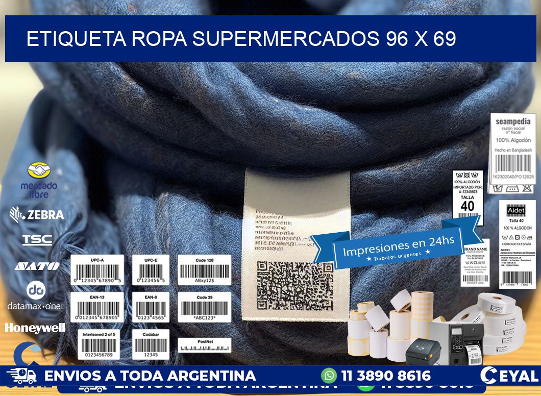 ETIQUETA ROPA SUPERMERCADOS 96 x 69