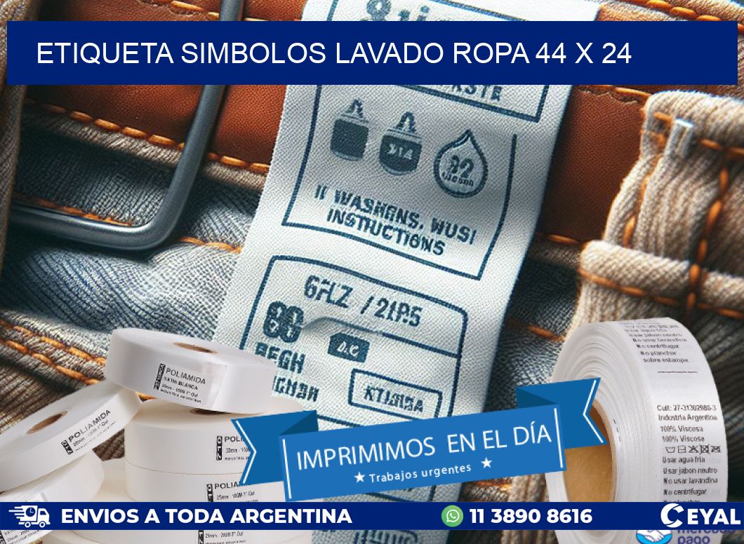 ETIQUETA SIMBOLOS LAVADO ROPA 44 x 24