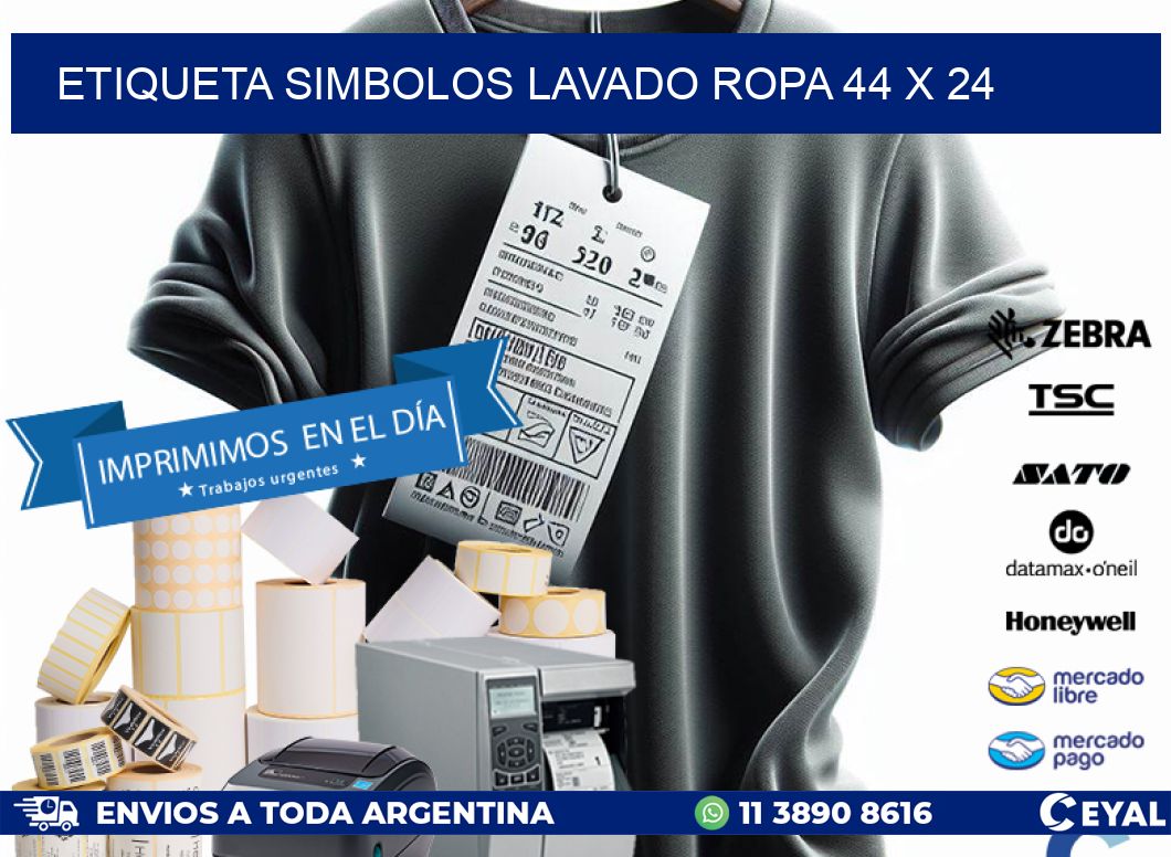 ETIQUETA SIMBOLOS LAVADO ROPA 44 x 24