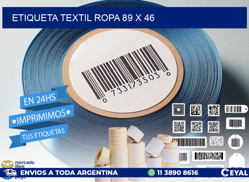 ETIQUETA TEXTIL ROPA 89 x 46