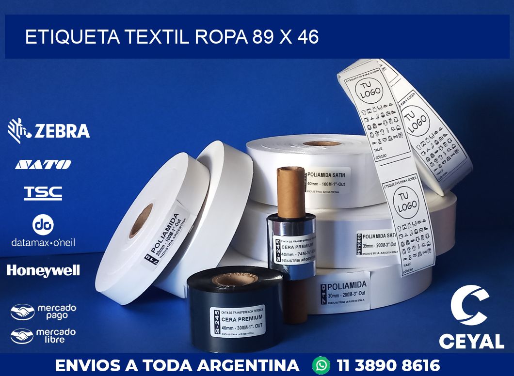ETIQUETA TEXTIL ROPA 89 x 46