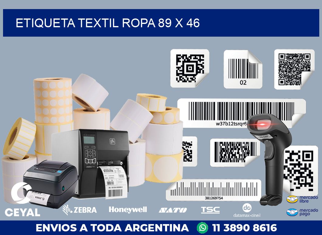 ETIQUETA TEXTIL ROPA 89 x 46