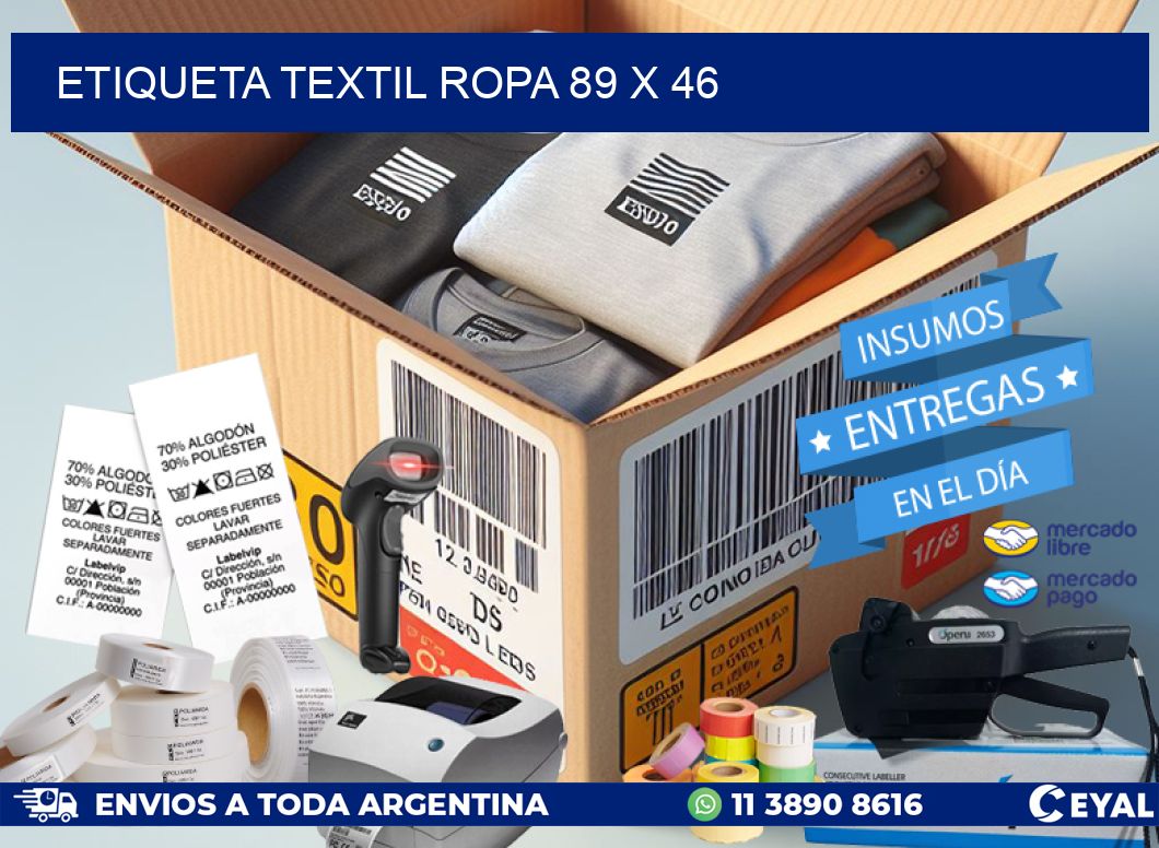 ETIQUETA TEXTIL ROPA 89 x 46