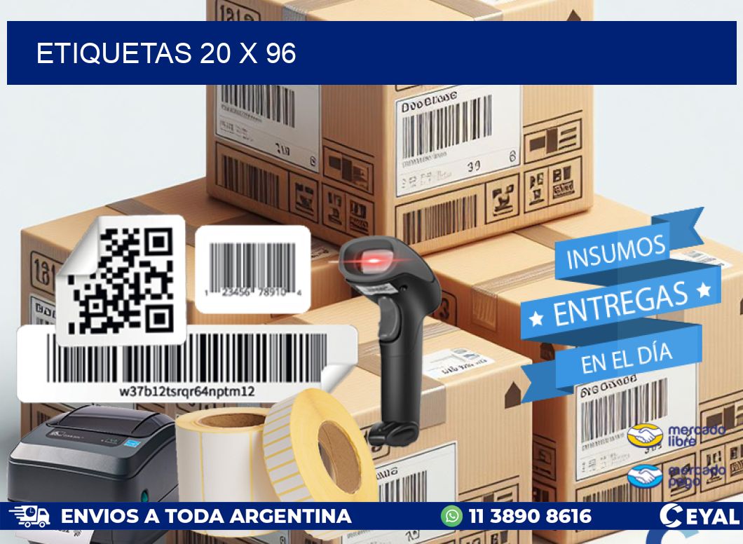 ETIQUETAS 20 x 96