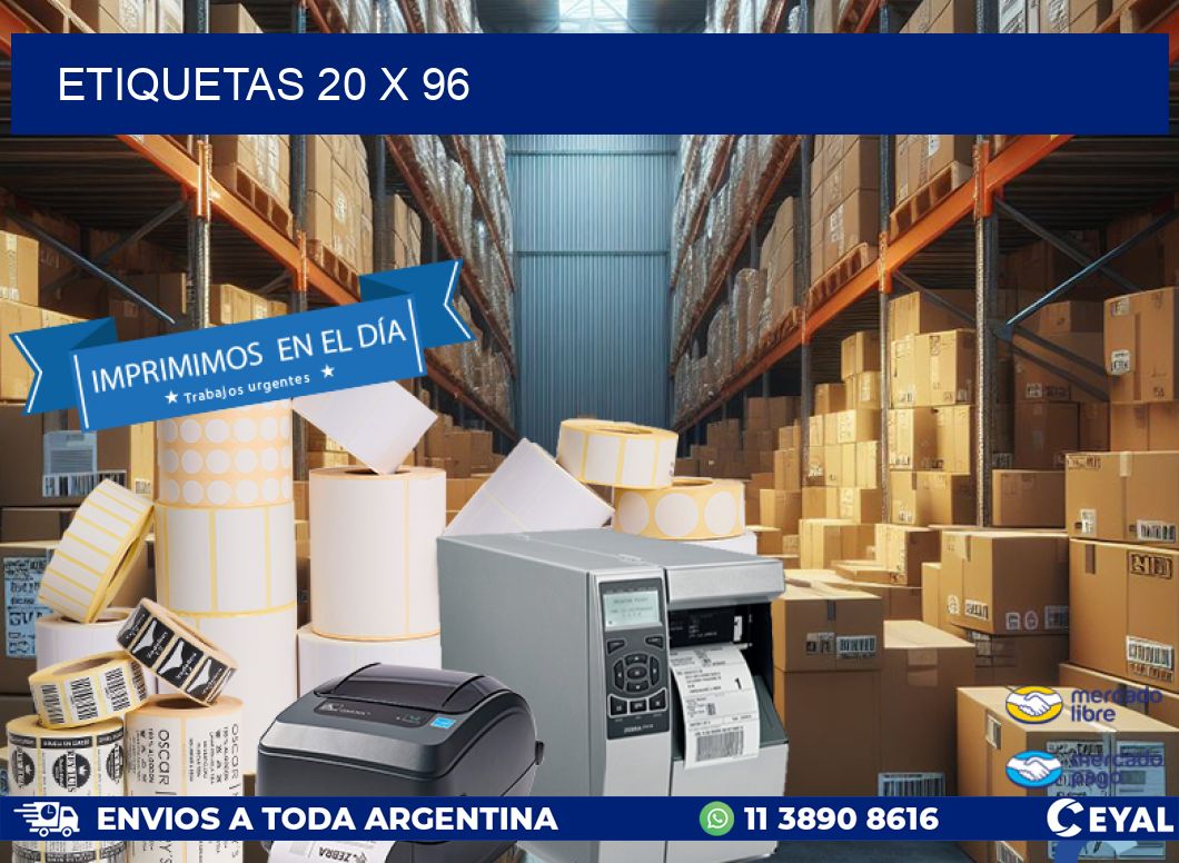 ETIQUETAS 20 x 96